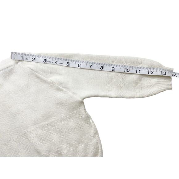 Julius Berger Ivory Crochet Long Sleeve Cardigan Sweater - Toddler Vintage - Picture 7 of 8